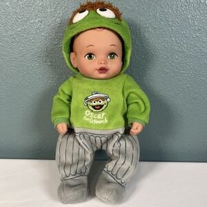 Vintage 1990 14" Lauer‎ Water Babies Doll Sesame Street Oscar The Grouch Costume